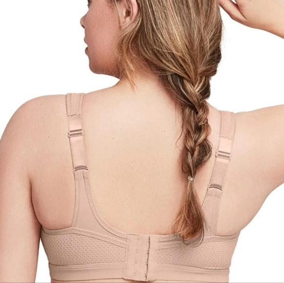 GLAMORISE High Impact Seamless Underwire Sports Bra Plus Size 44H Cafe - Picture 3 of 12